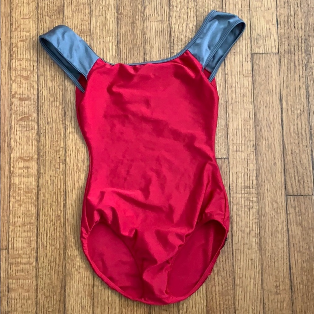 Red and Grey leotard